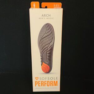 Sofsole Perform Arch Insole Mens Size 9-10.5 NEW